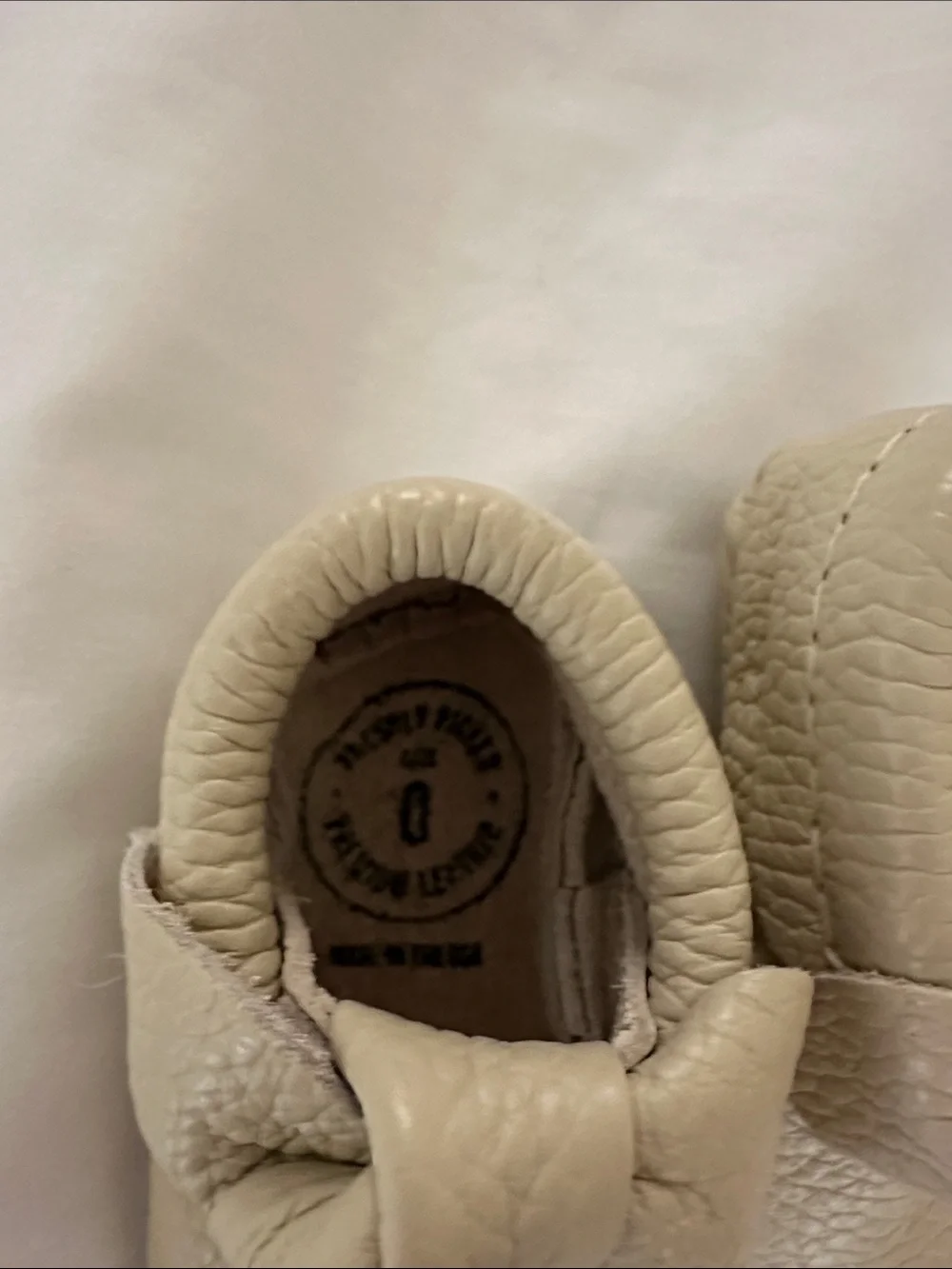 Freshly Picked Cream Leather Bow Mary Jane Baby Shoes
